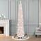 7ft. Pre-Lit Flocked White Artificial Alpine Pencil Tree, Clear Lights